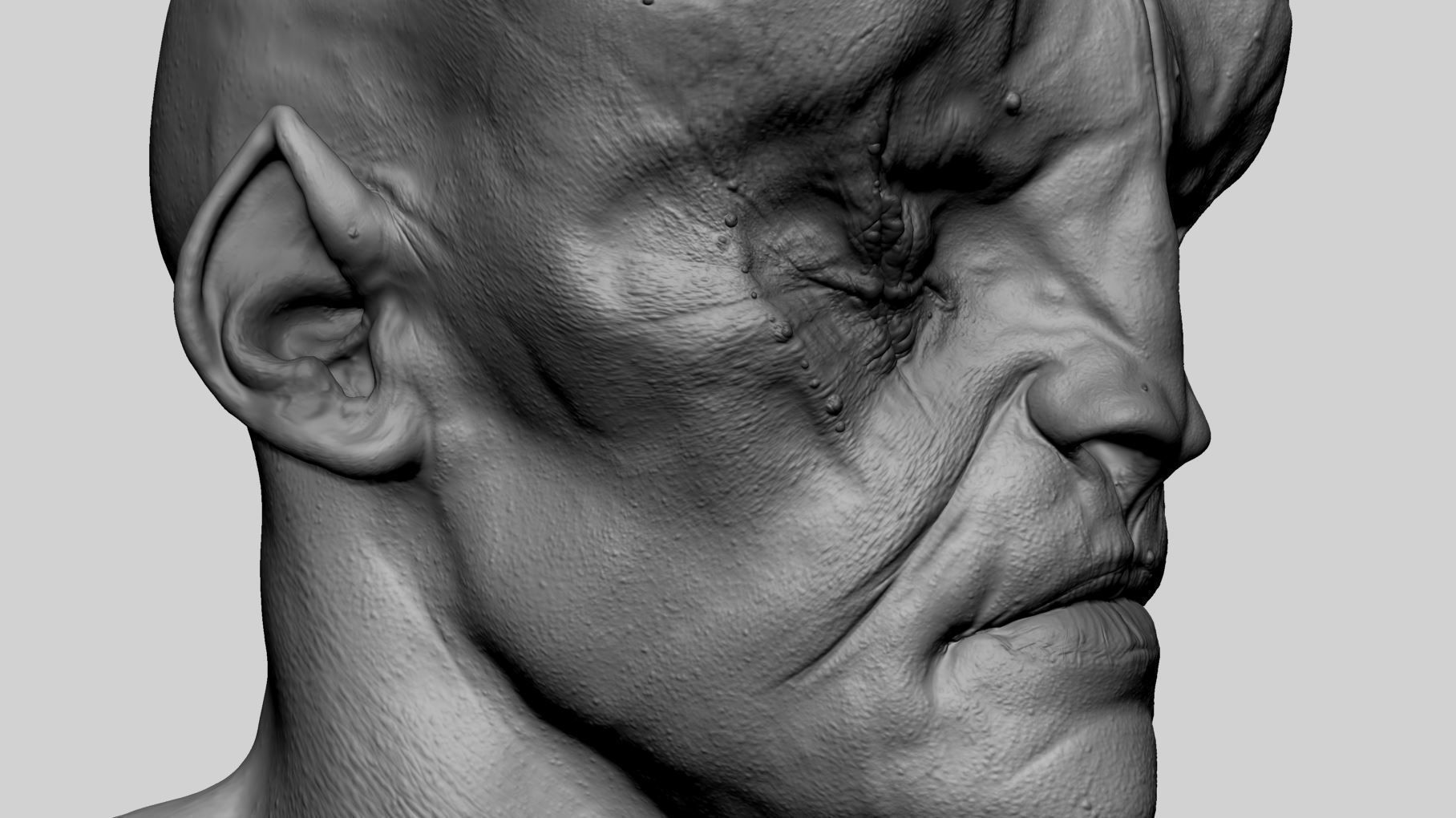 Creature Head v16 3D model_7