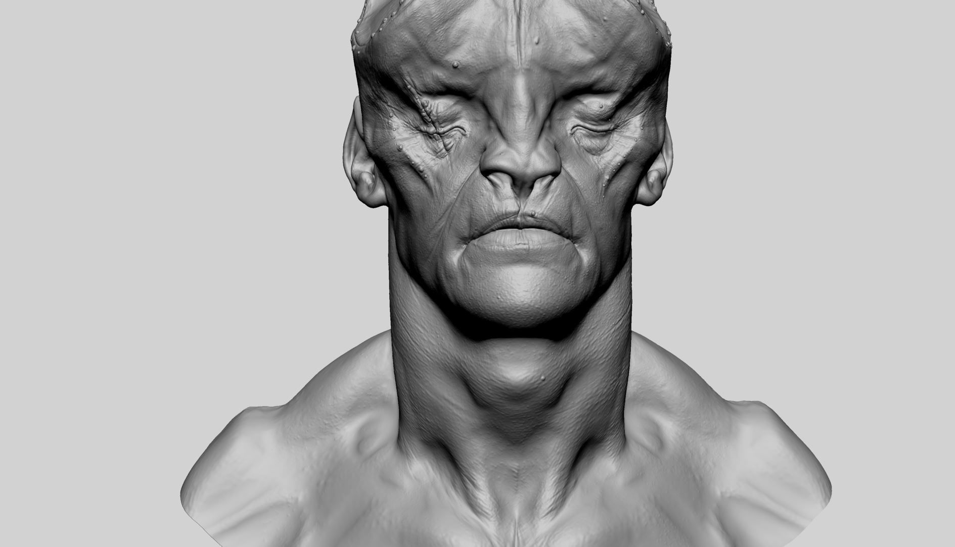 Creature Head v16 3D model_12
