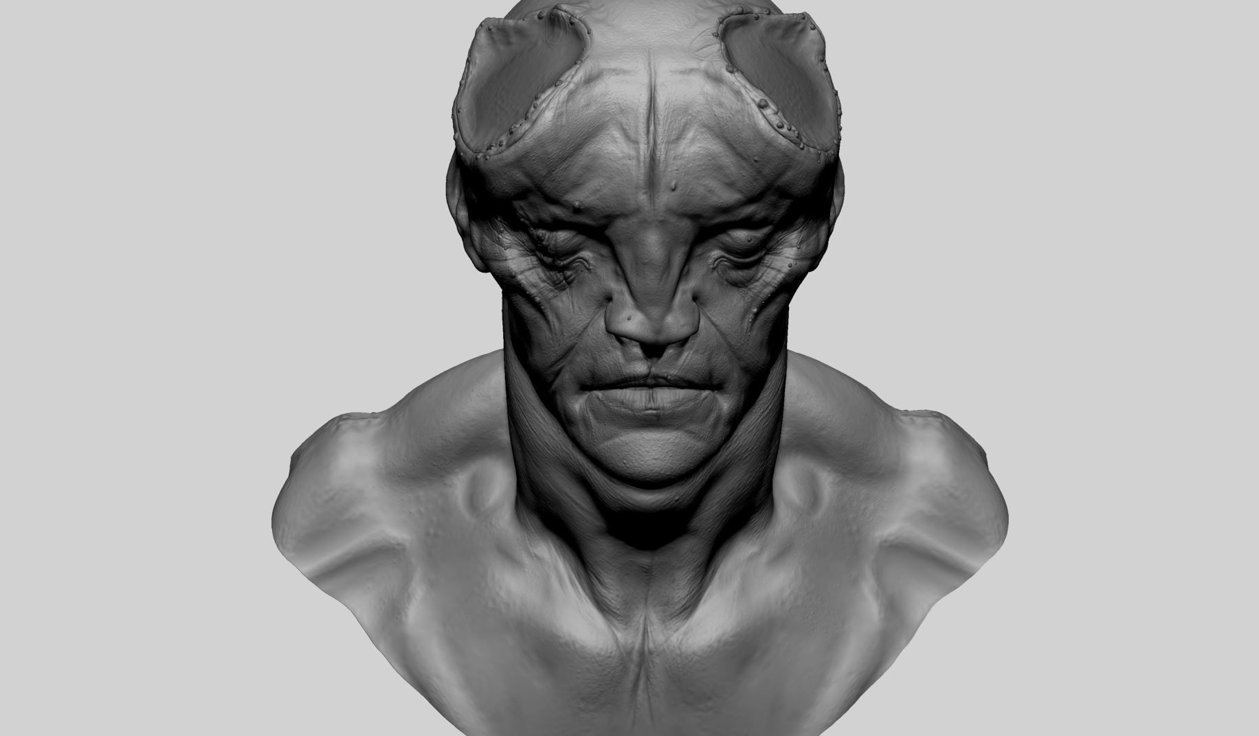 Creature Head v16 3D model_9