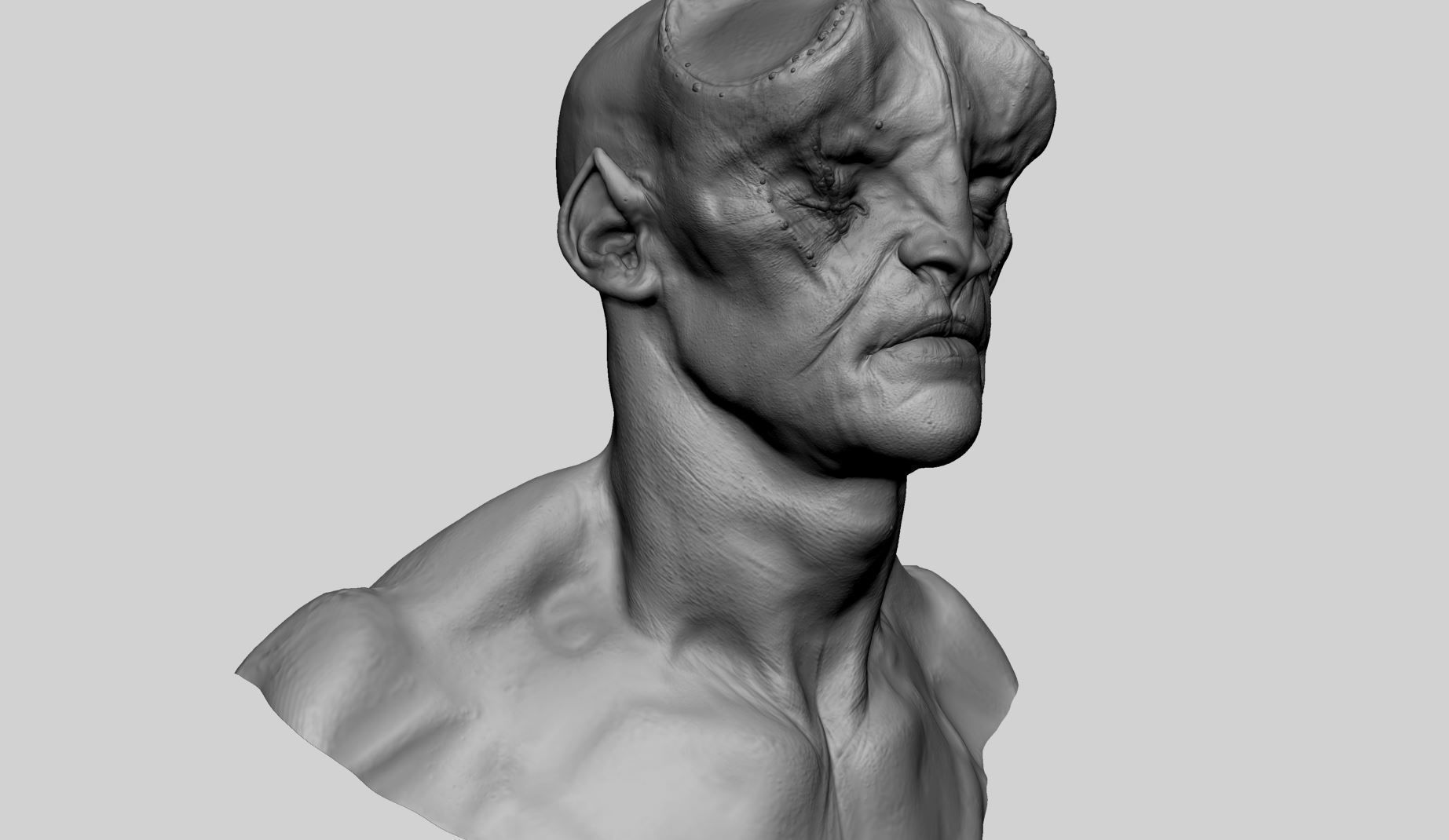 Creature Head v16 3D model_1