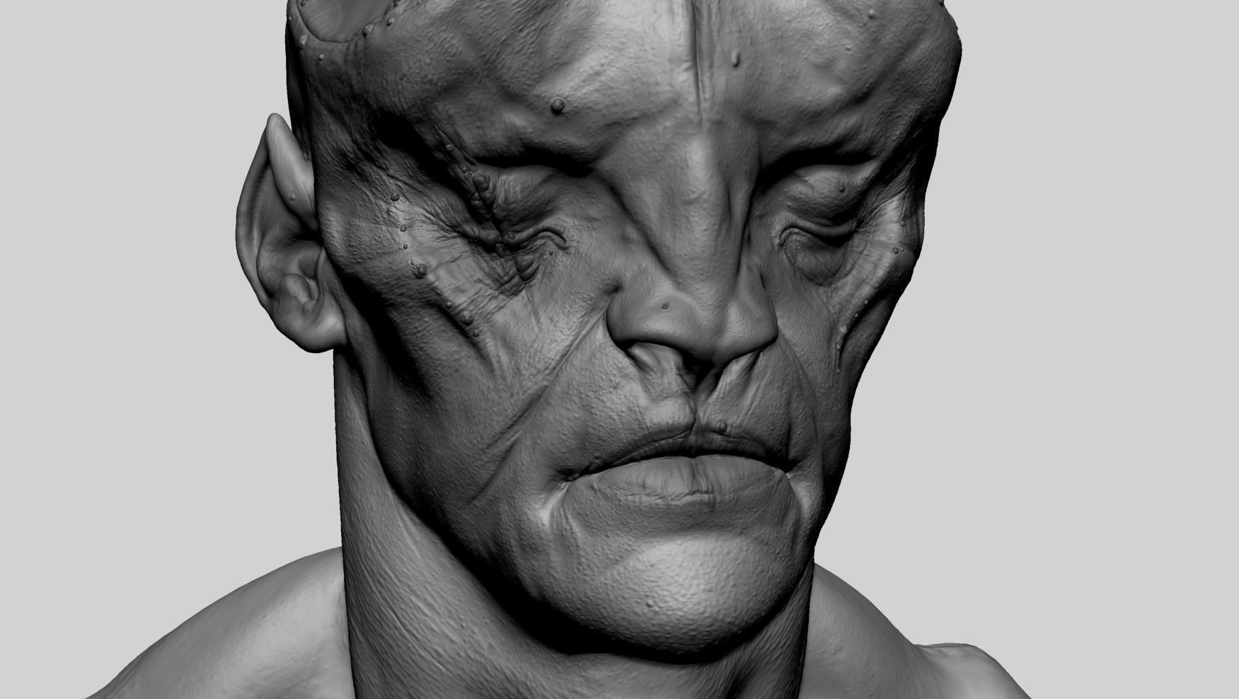 Creature Head v16 3D model_6