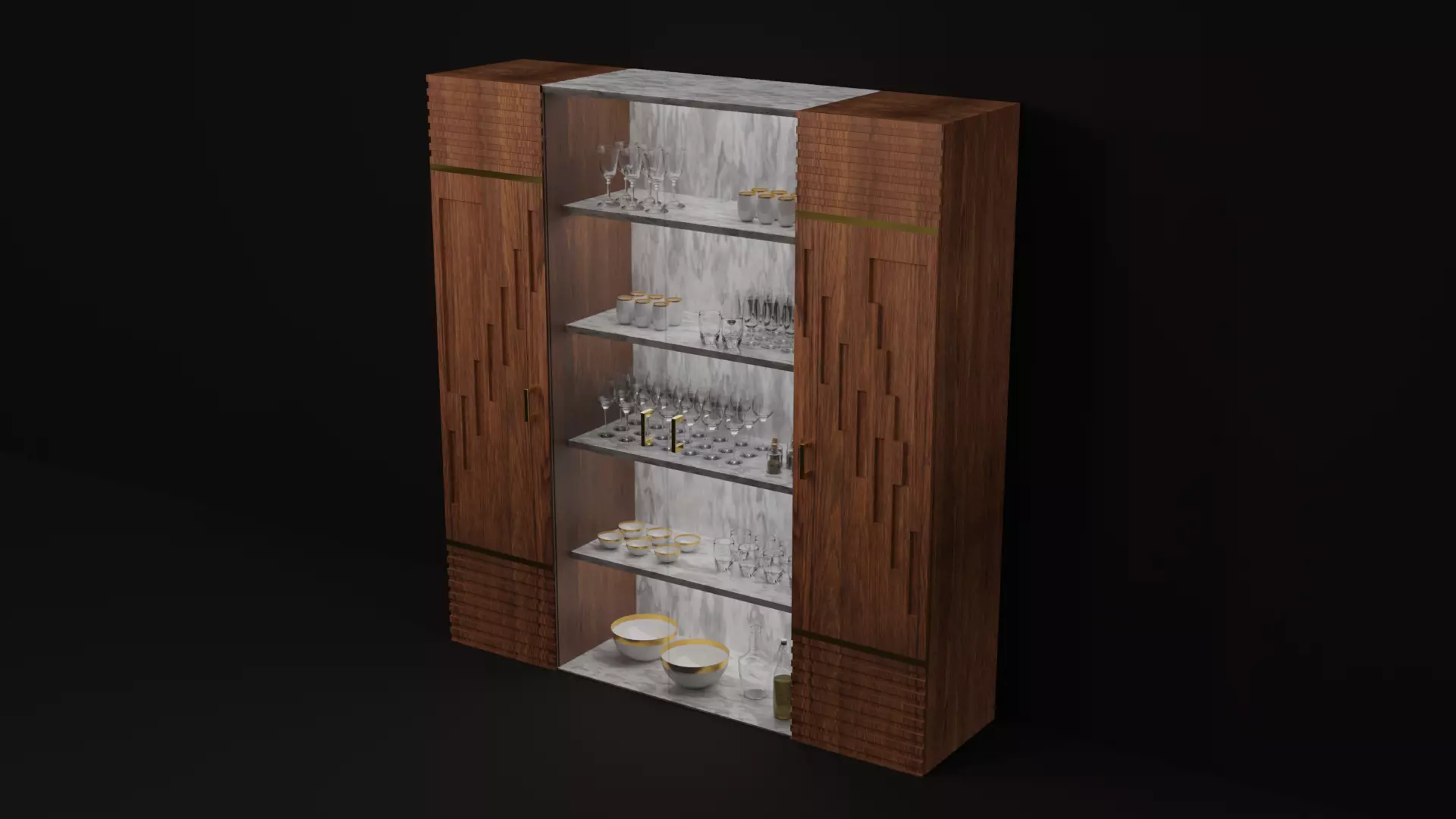 Kitchen Cabinet 3D model_0