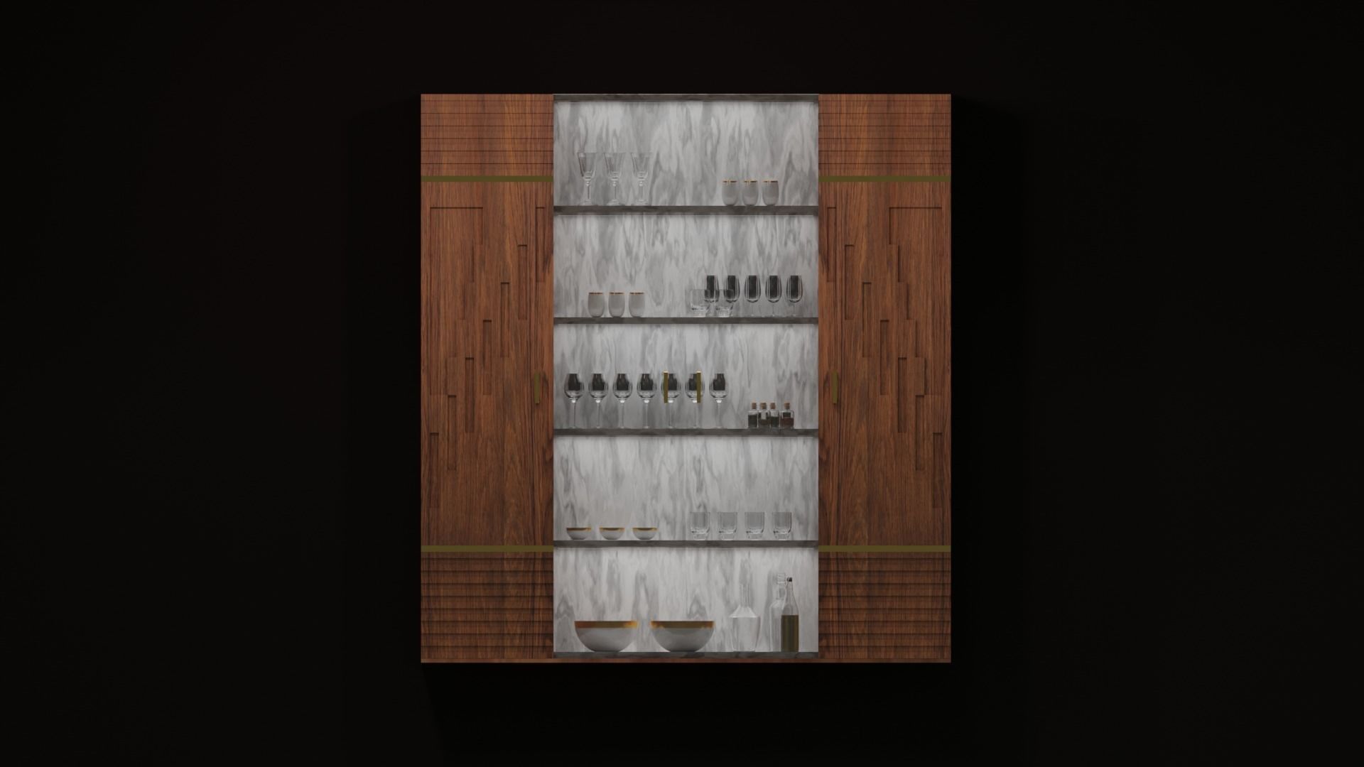 Kitchen Cabinet 3D model_2