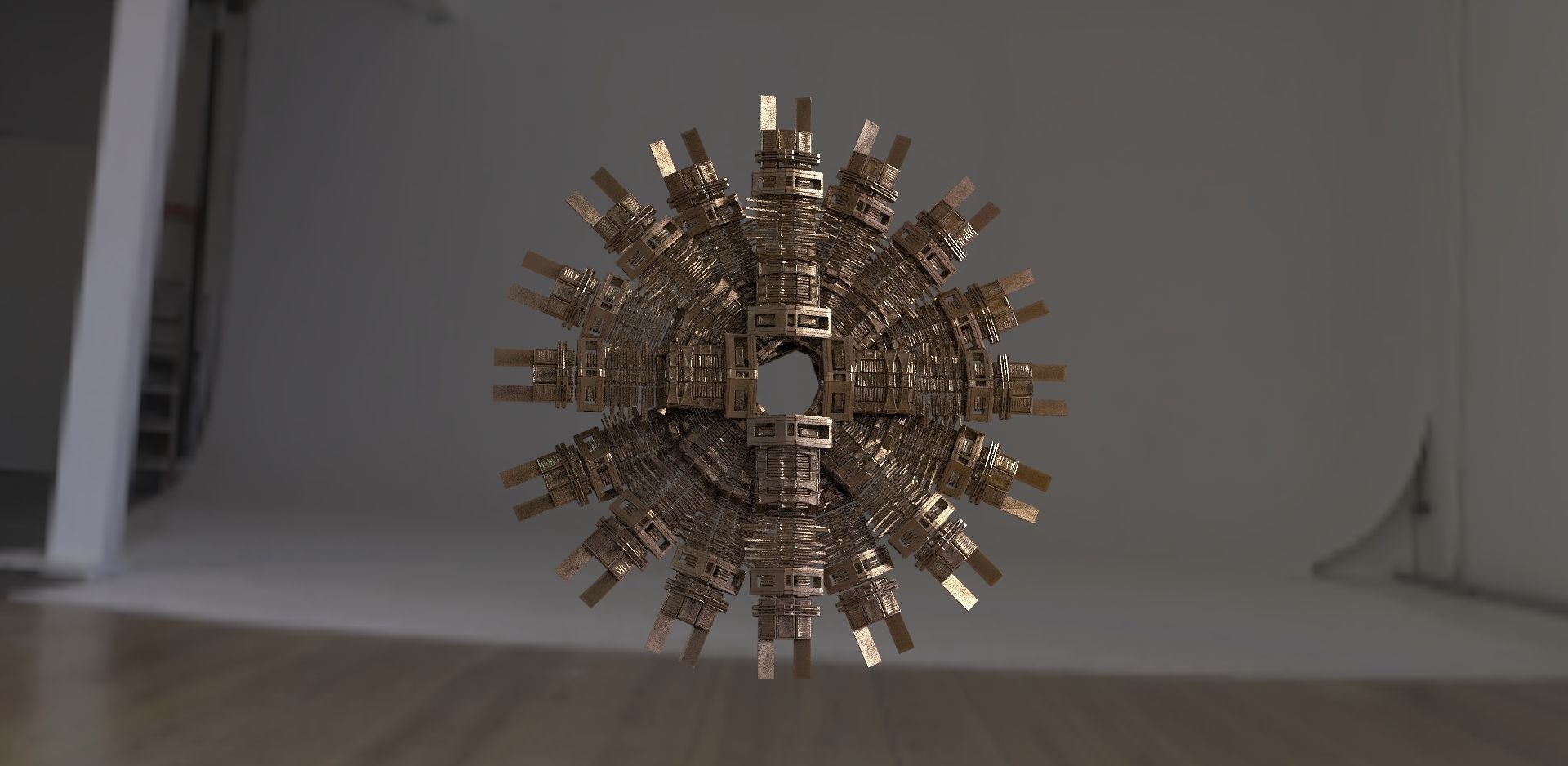 Wall art structure Tribal 3D model_1