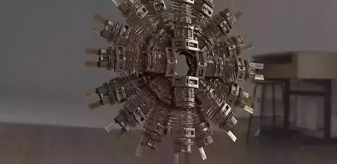 Wall art structure Tribal 3D model