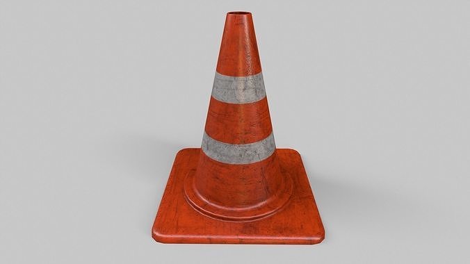 Traffic Cone V1 - 001 Low-poly 3D model