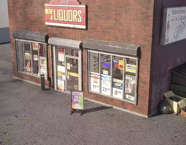 Liquor Store 3D model 7