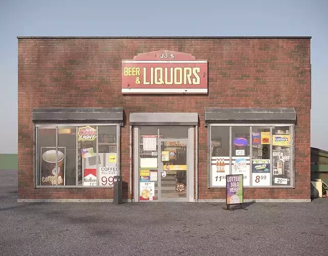 Liquor Store 3D model 4