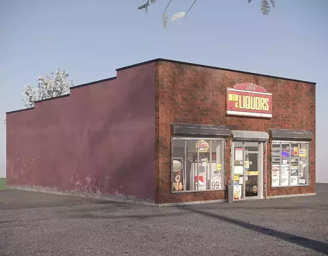Liquor Store 3D model 2