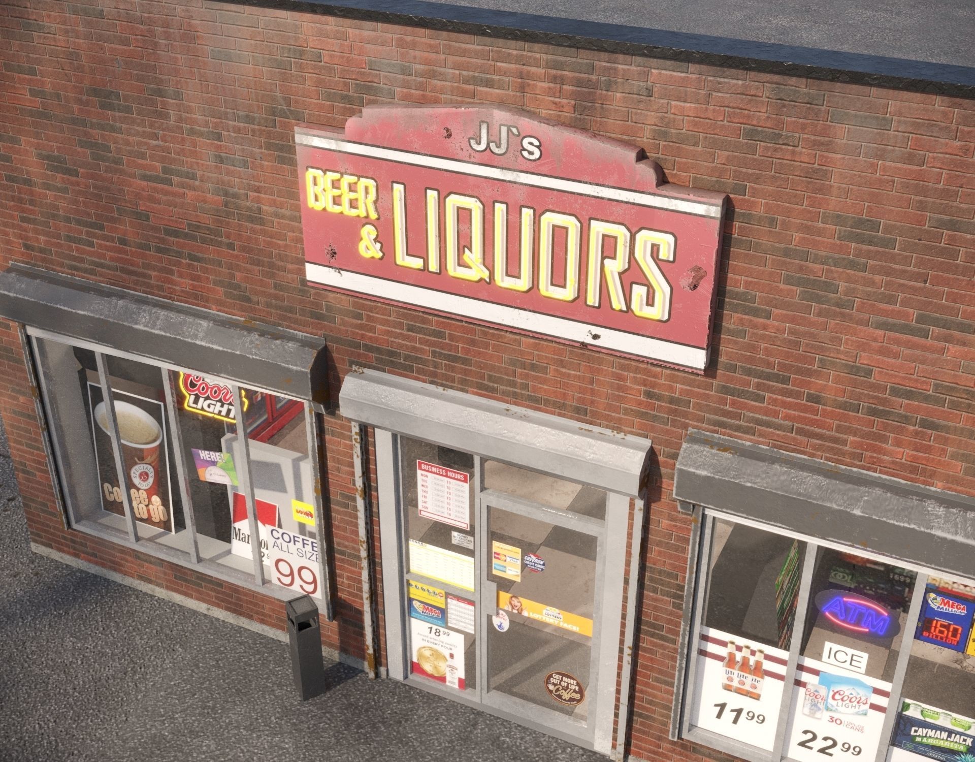 Liquor Store 3D model_2