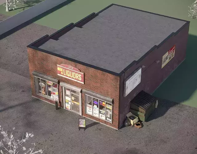 Liquor Store 3D model 5