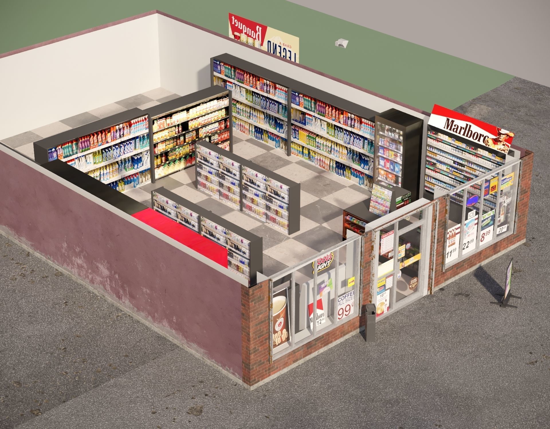 Liquor Store 3D model_9