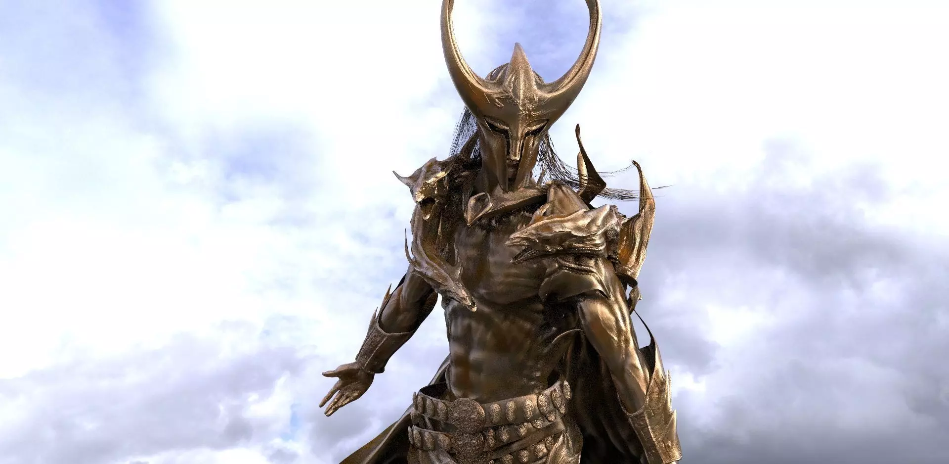 Snake Man Medieval 3D model_0