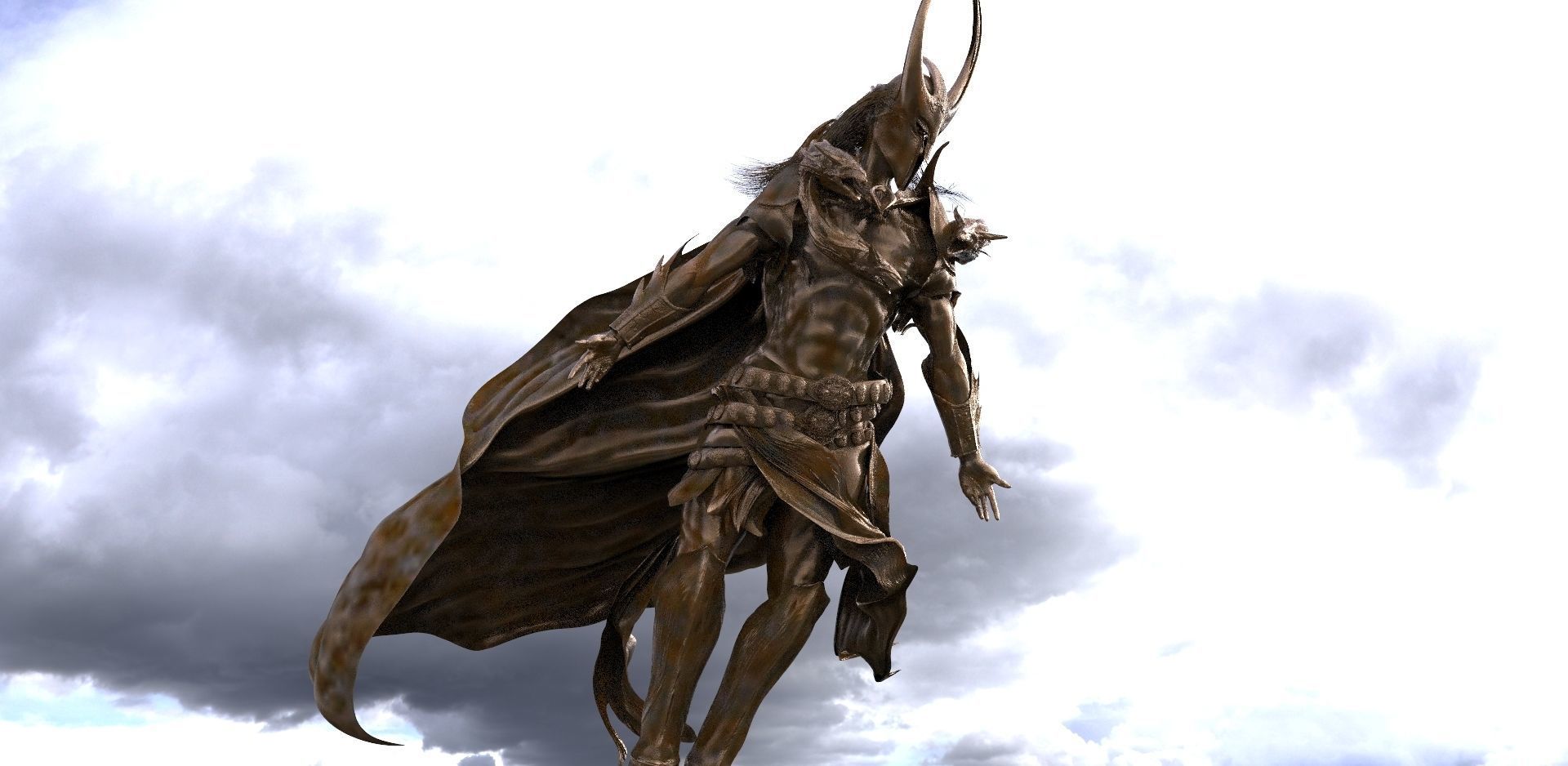 Snake Man Medieval 3D model_2