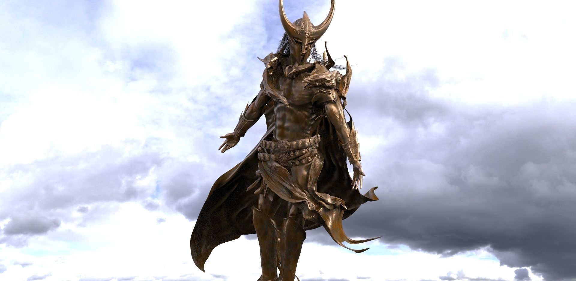 Snake Man Medieval 3D model_1