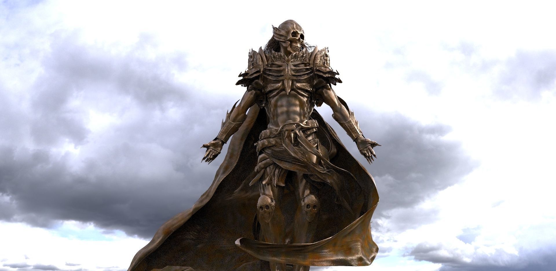 Scull Summoner wizard 3D model_8