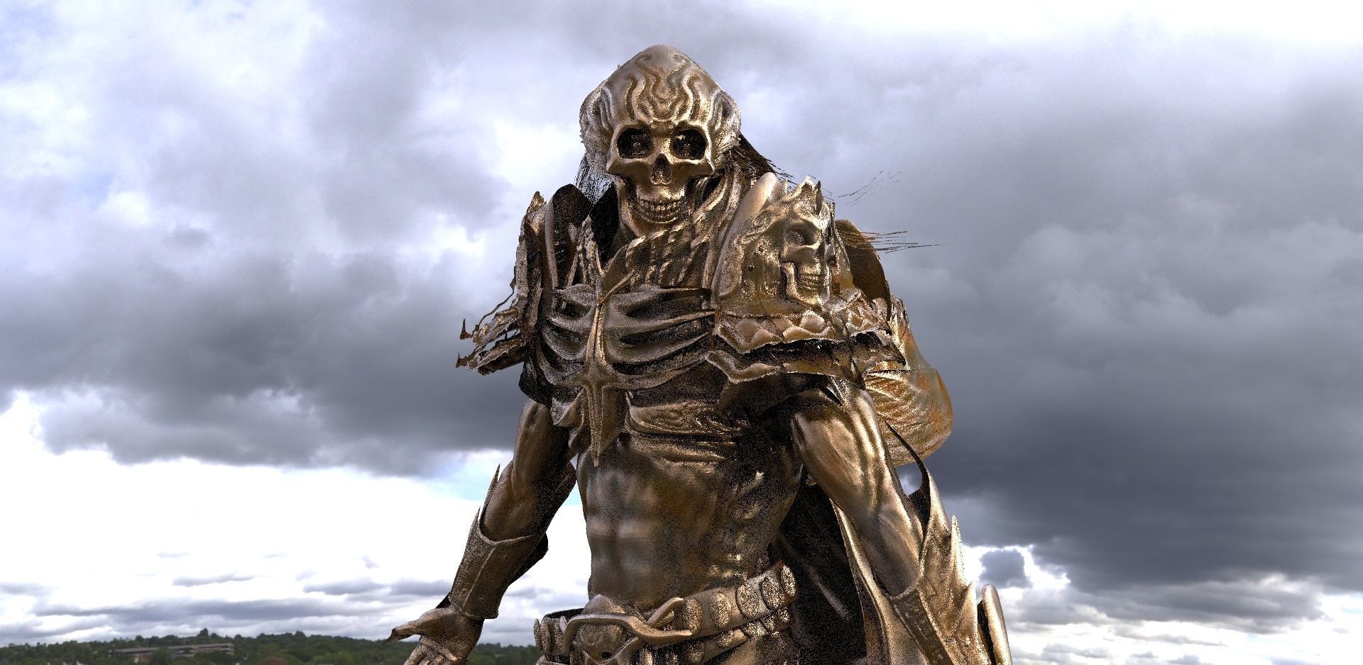 Scull Summoner wizard 3D model_1