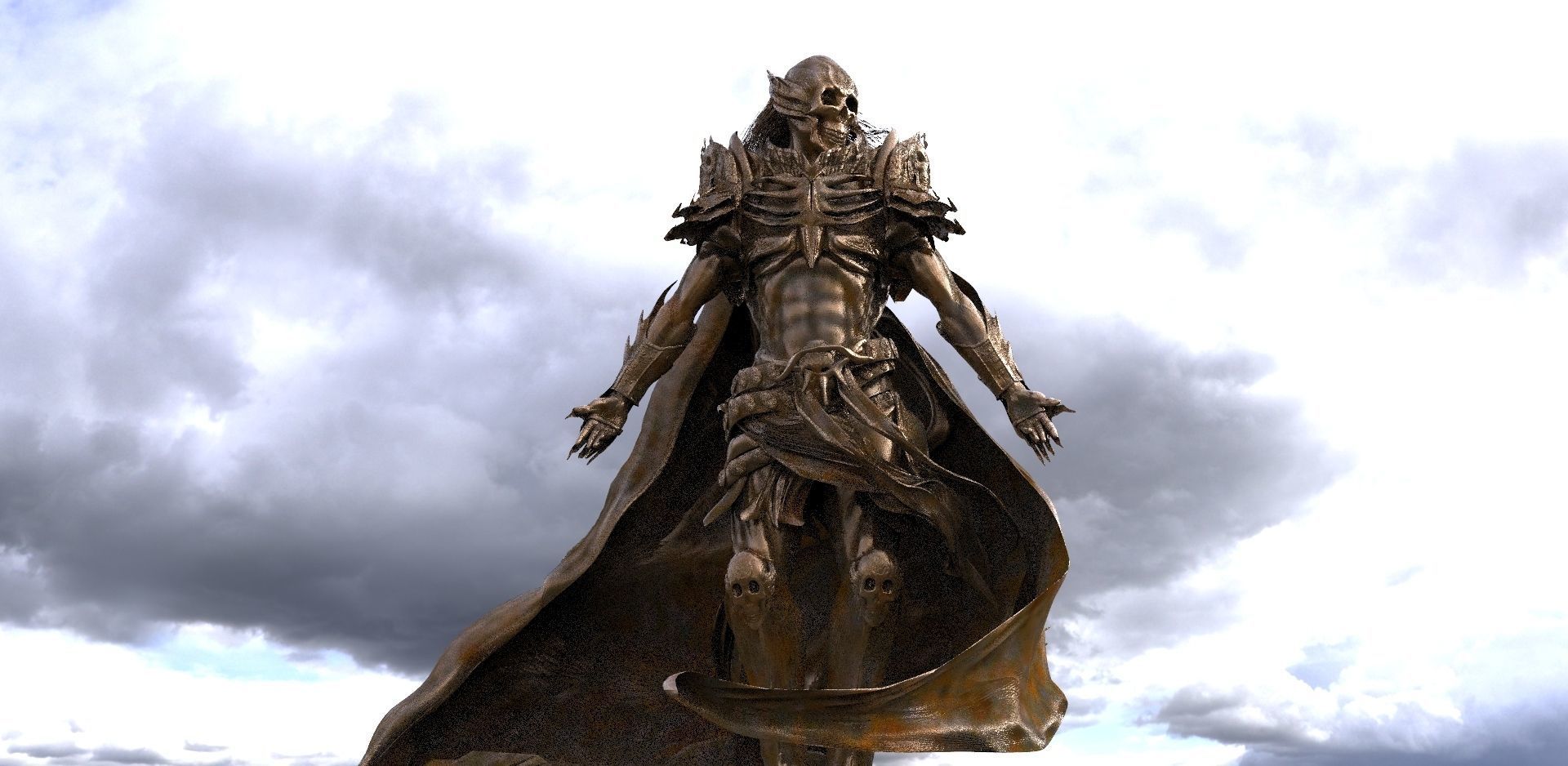 Scull Summoner wizard 3D model_7