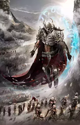 Scull Summoner wizard 3D model