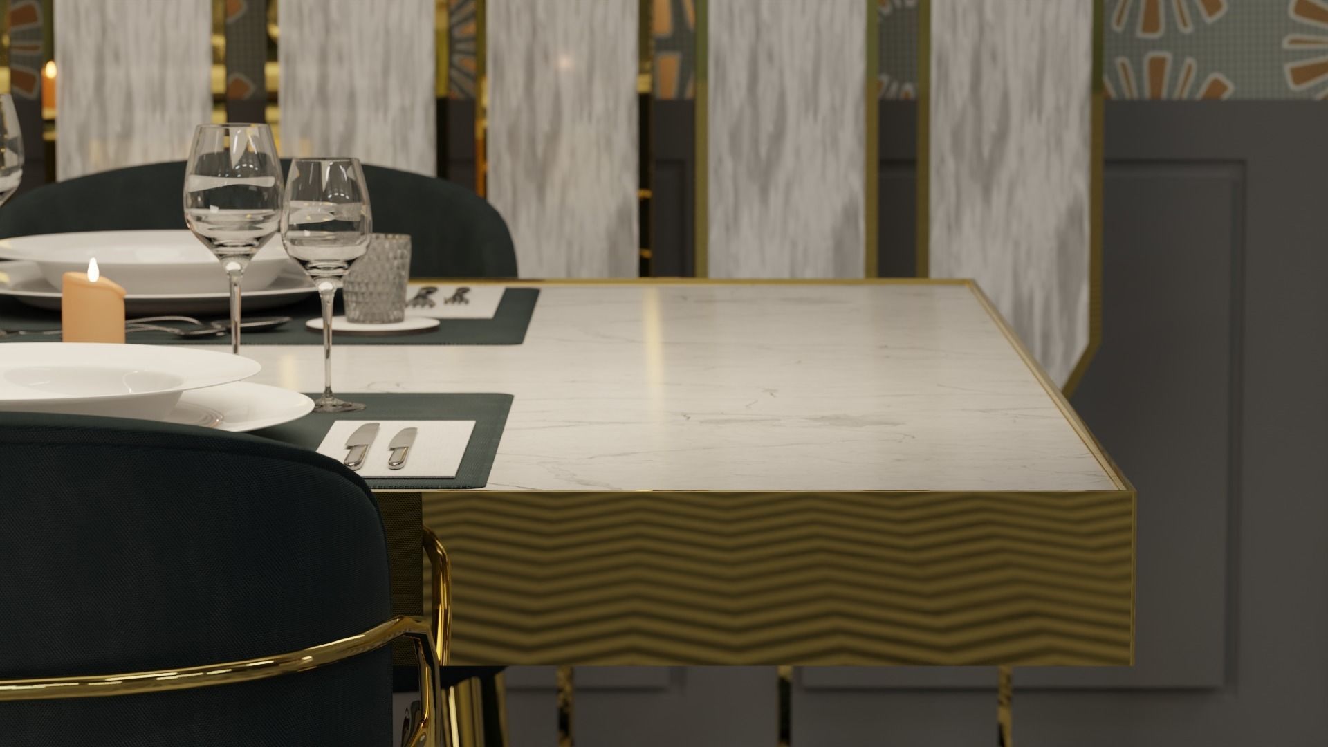 Dining room 3D model_3