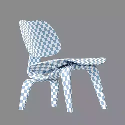 Vitra Plywood Lounge Chair Wood LCW 3D model 6