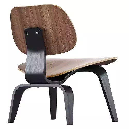 Vitra Plywood Lounge Chair Wood LCW 3D model 2
