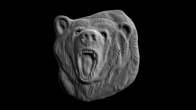 Bear Head 3D print model