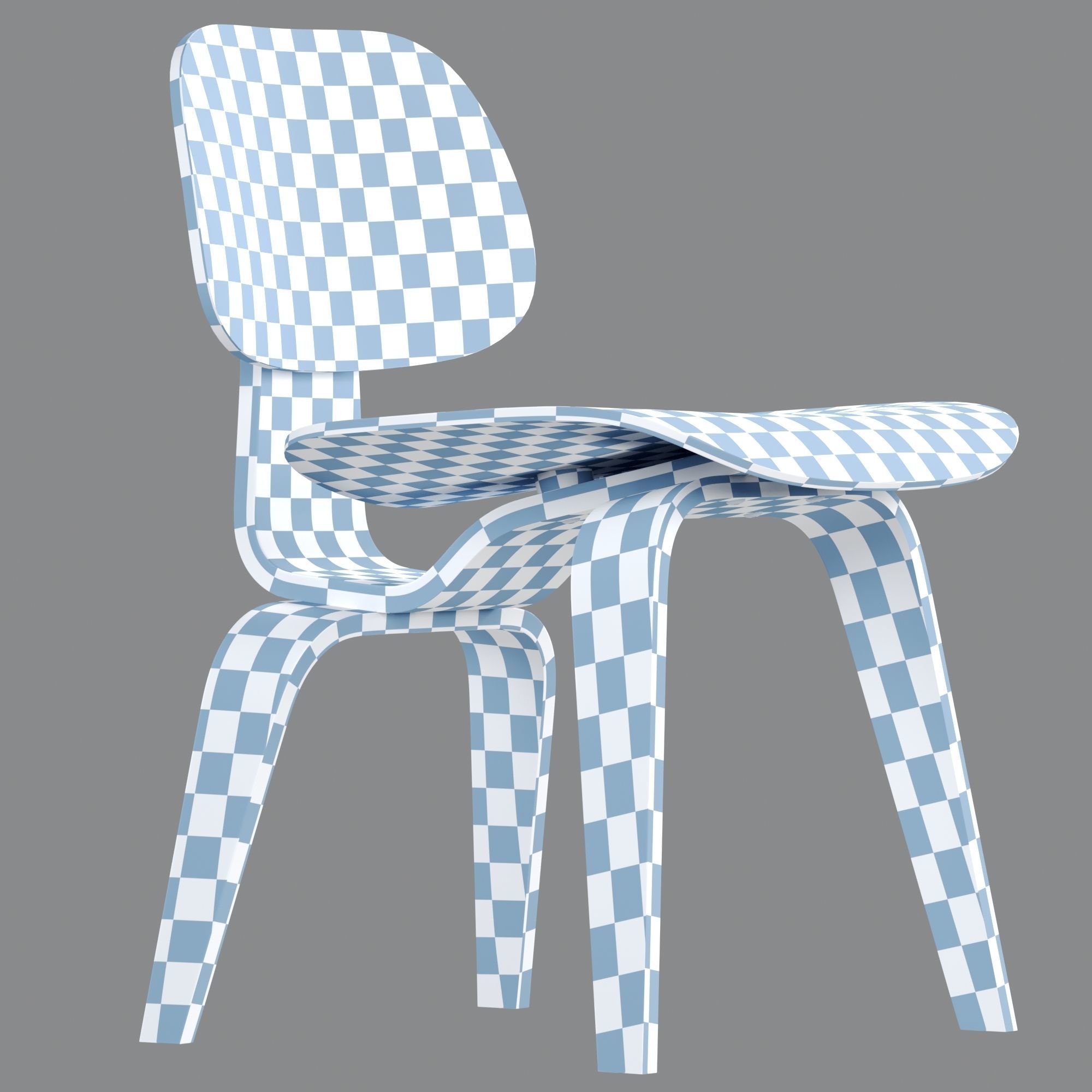 Vitra Plywood Dining Chair Wood DCW 3D model_5