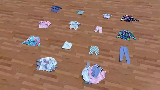 Textured clothes lying