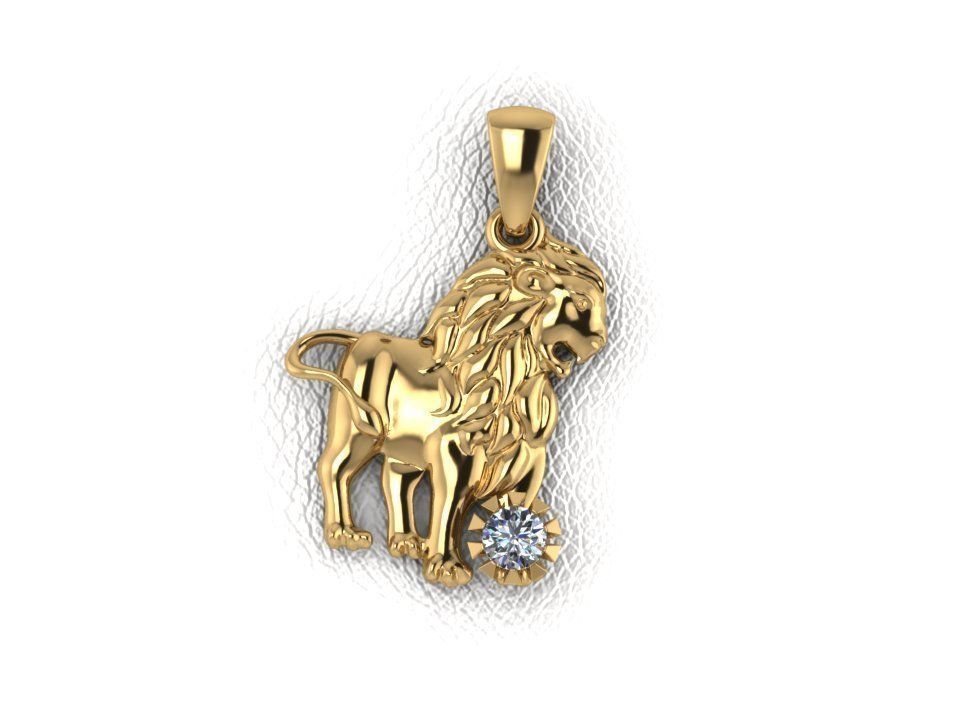 Pendant Lion 3D print model