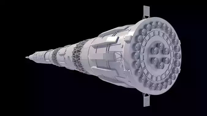 H1N1 Soviet Moon Rocket Printable Model 3D print model