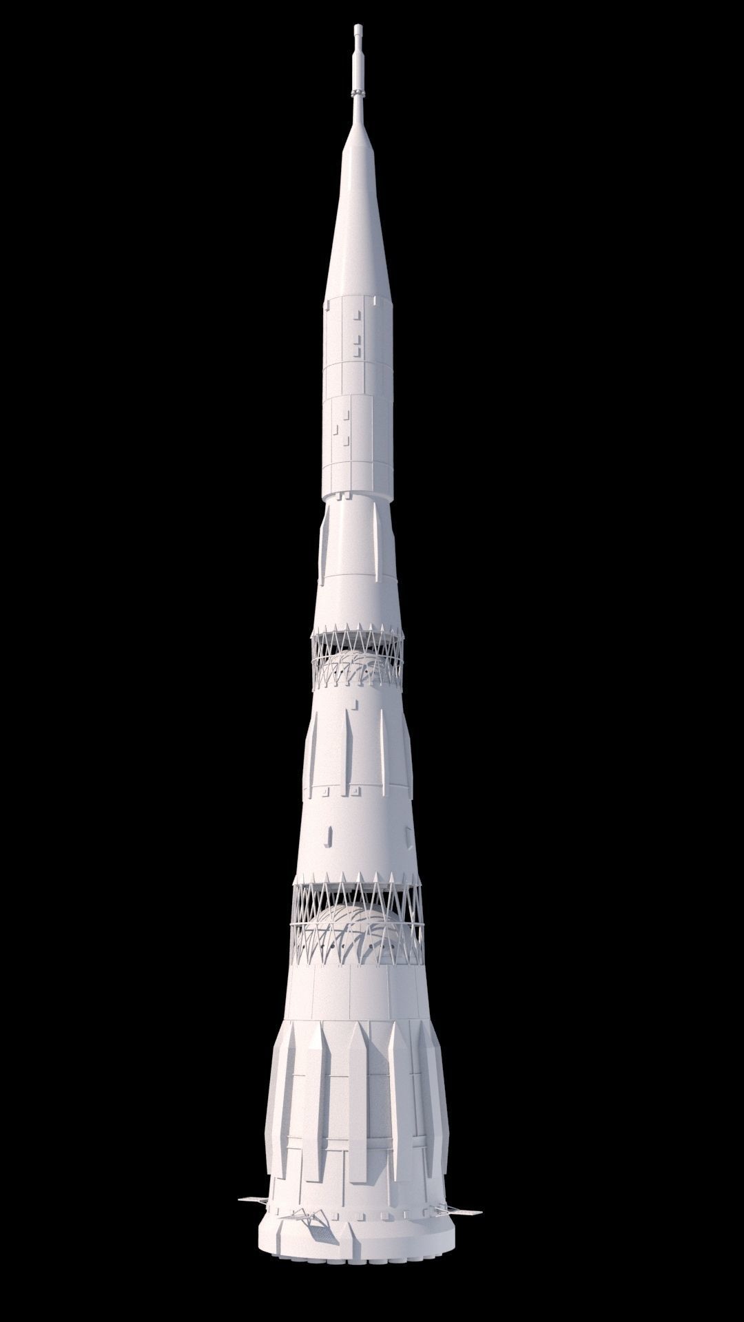 H1N1 Soviet Moon Rocket Printable Model 3D print model 3D print model_1