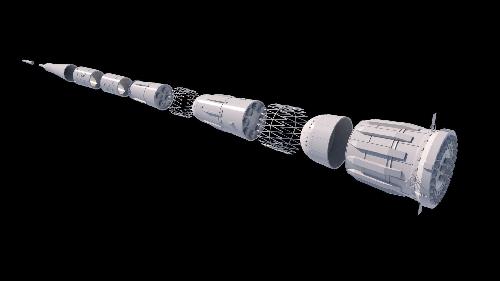 H1N1 Soviet Moon Rocket Printable Model 3D print model 3D print model_3