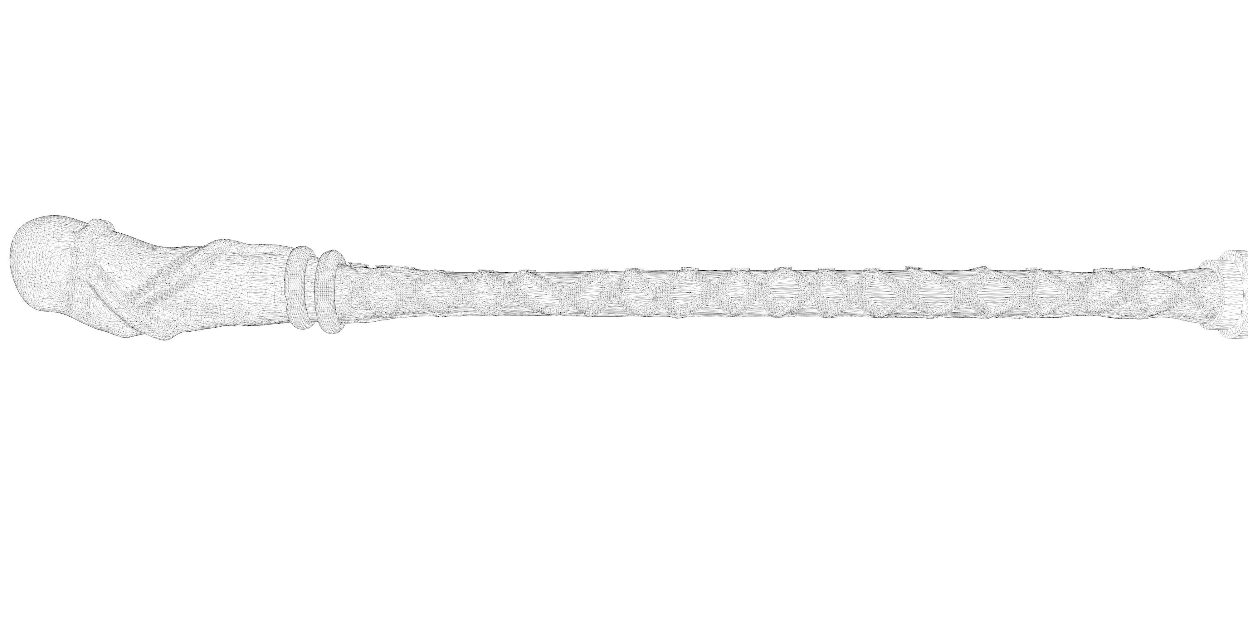 Medieval Axe Low-poly 3D model_1