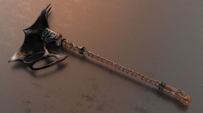 Medieval Axe Low-poly 3D model