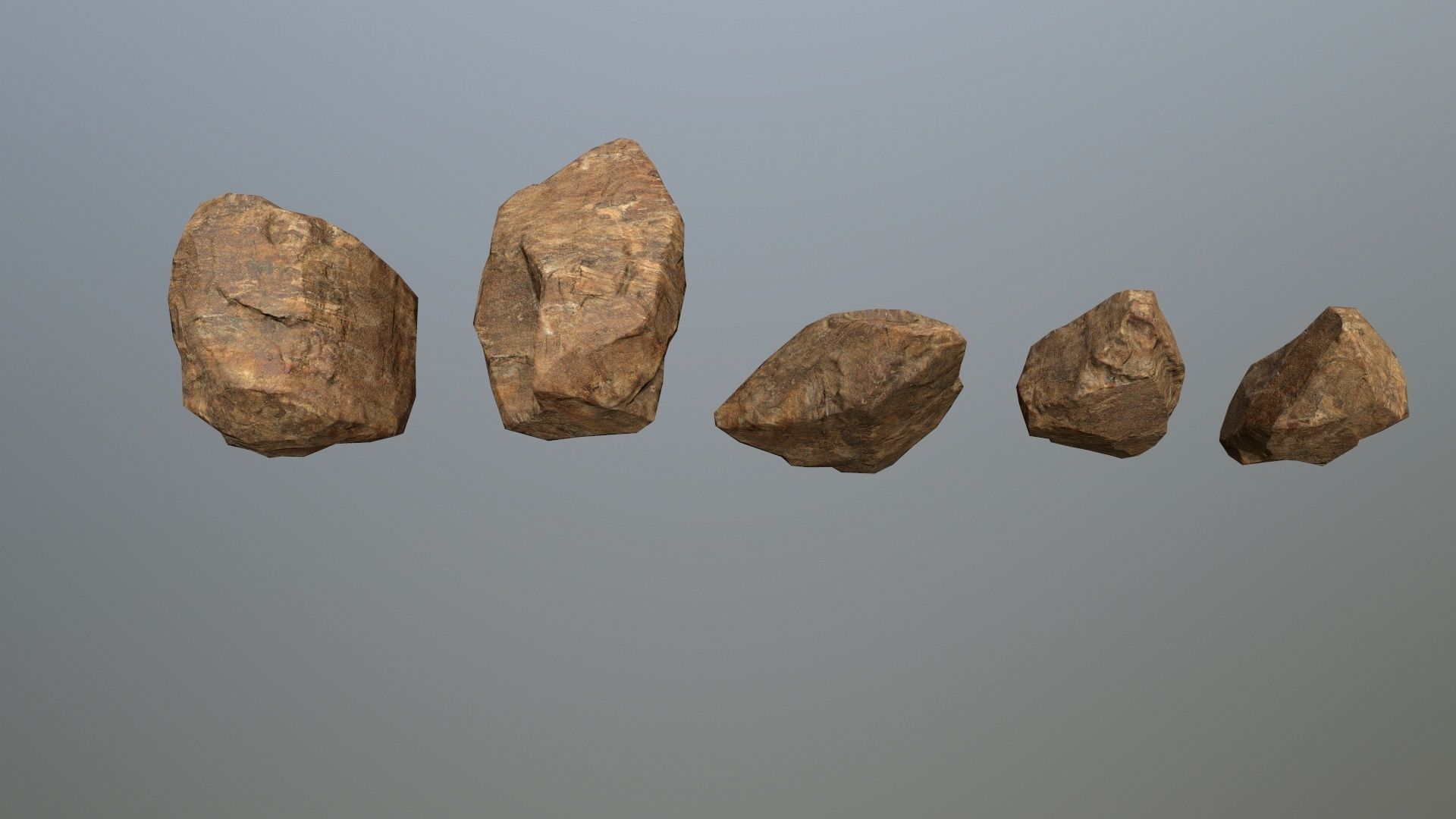 desert rocks  Low-poly 3D model_6