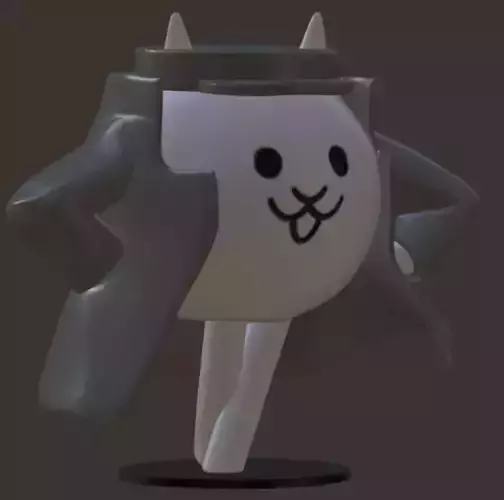 Delinquent Cat - The Battle Cats 3D print model