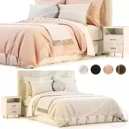 Wabi-sabi bed 3D model