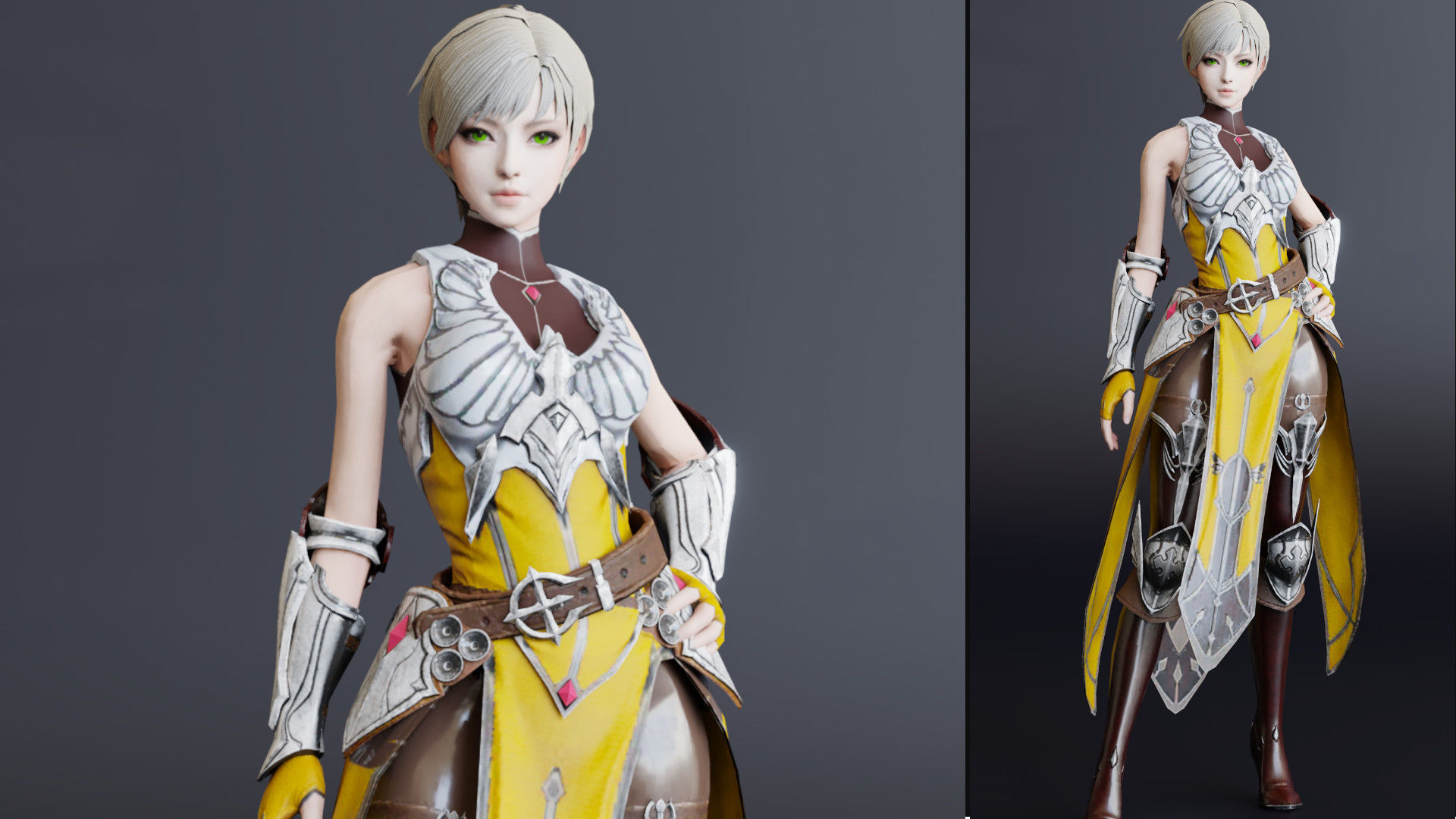 Dominique Girl Low-poly 3D model_2