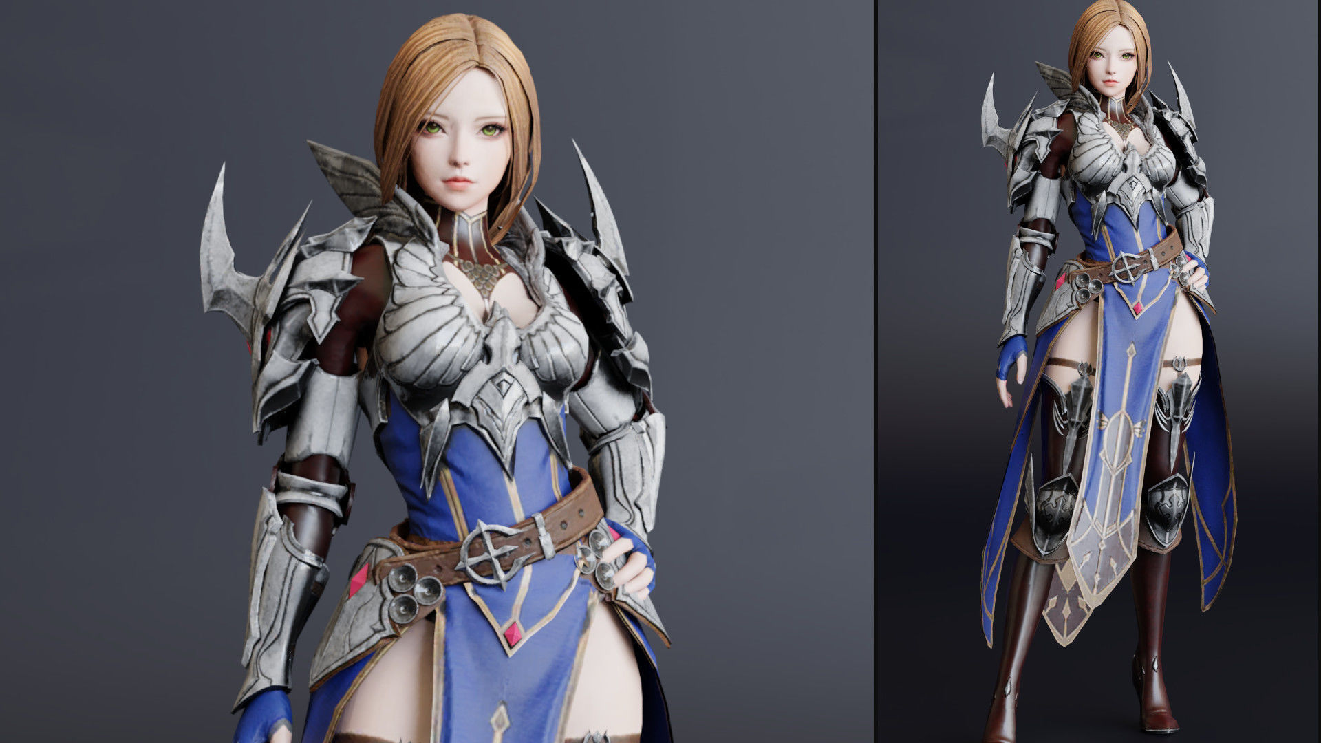 Dominique Girl Low-poly 3D model_1