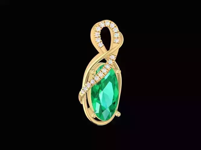 Elegant Infinity Gemstone Pendant Jewelry 2241