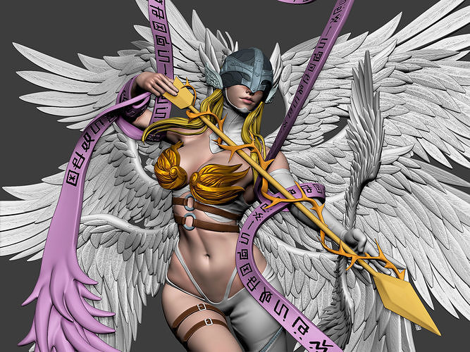 Angewomon Digimon 3D print model