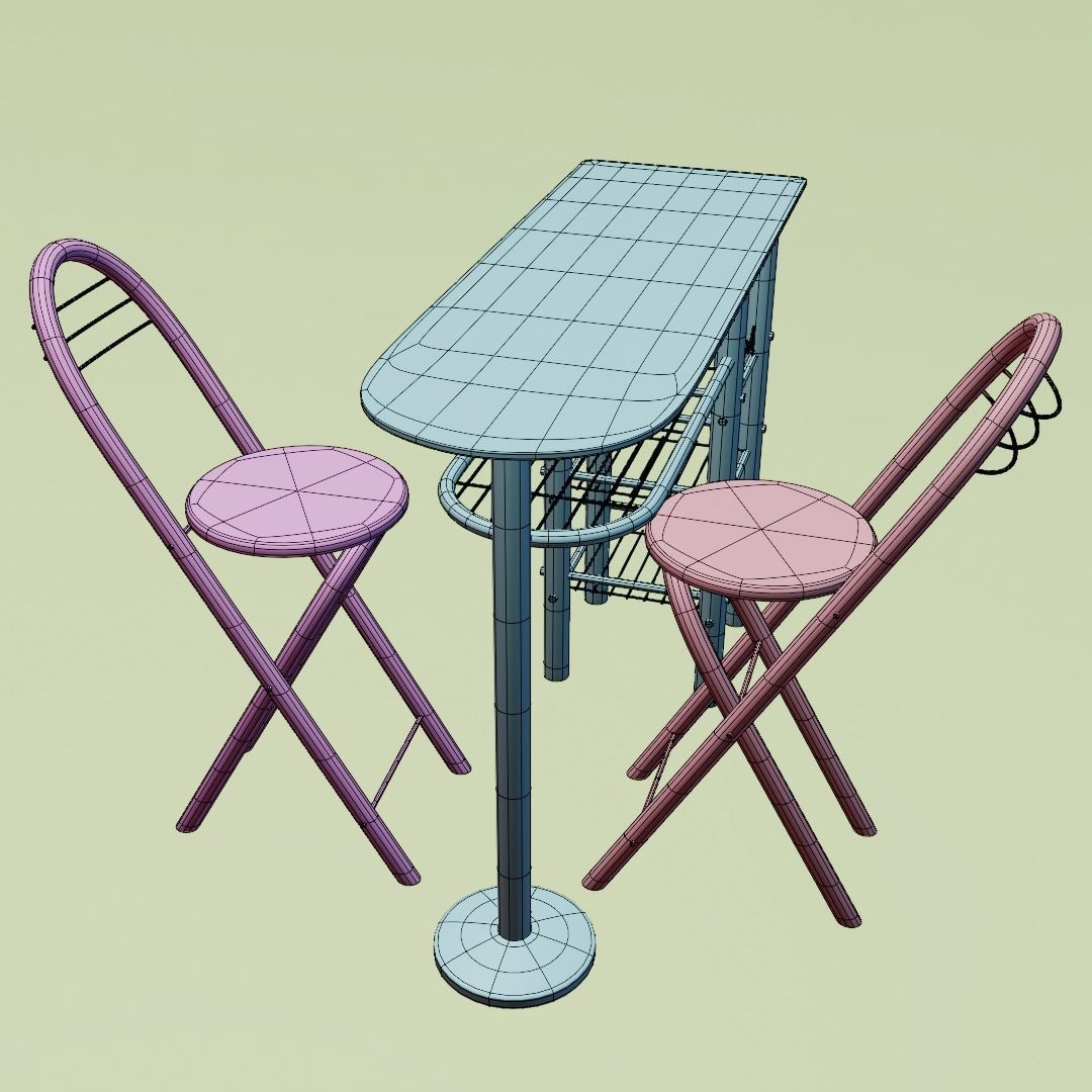 Breakfast table 3D model_13