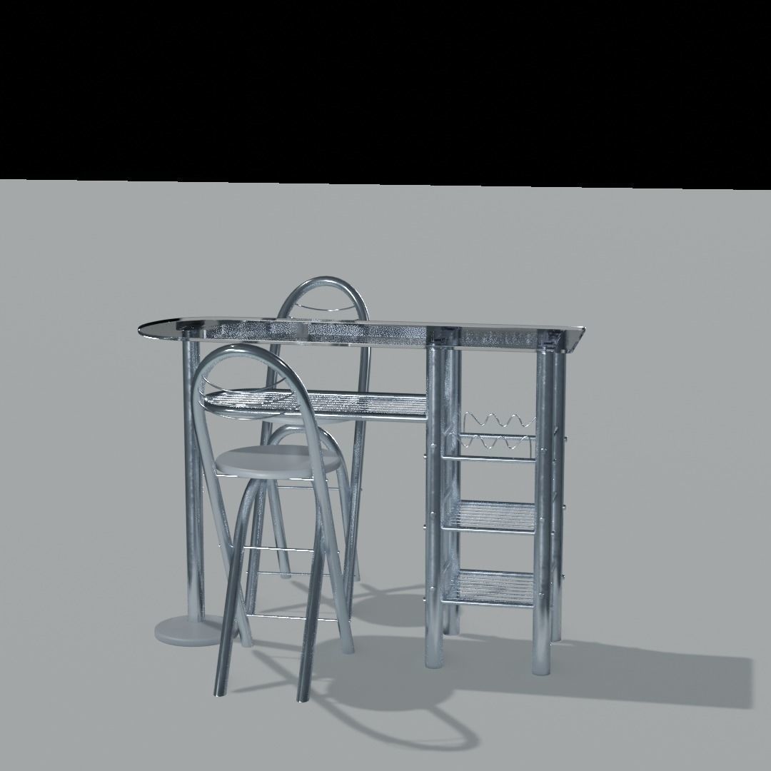 Breakfast table 3D model_5