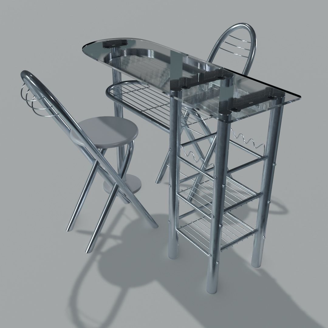 Breakfast table 3D model_3