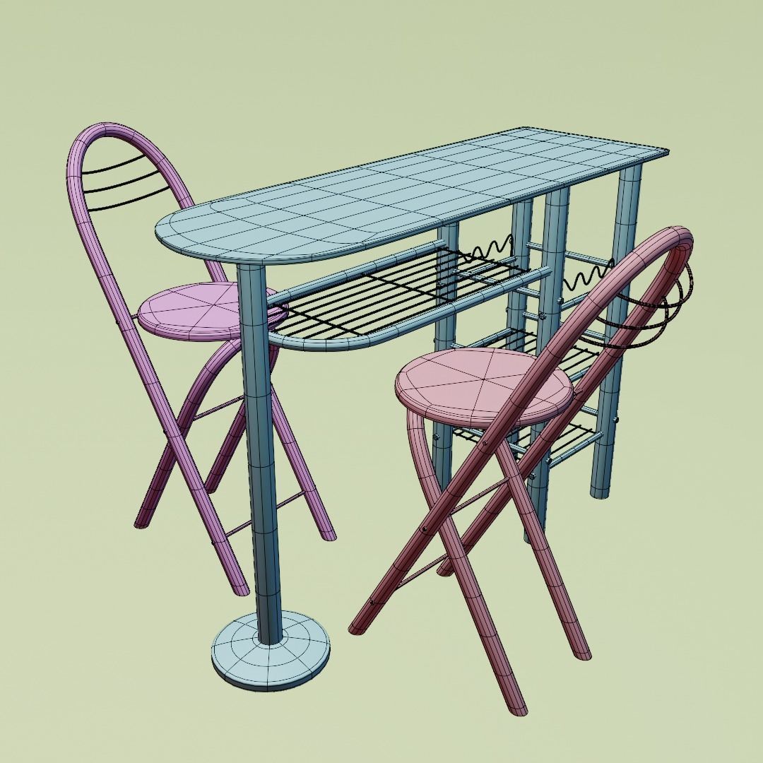 Breakfast table 3D model_12