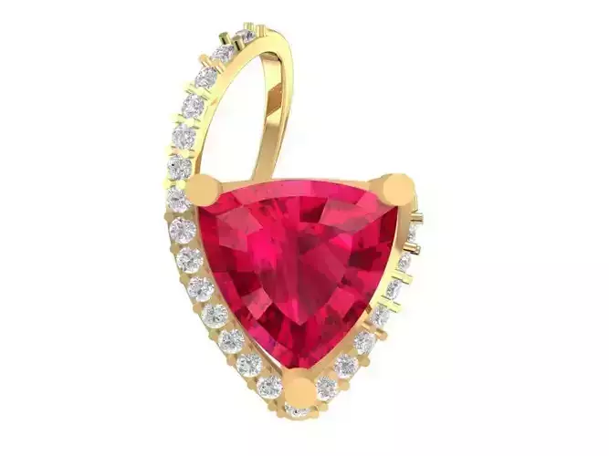 Trillion Cut Gemstone Pendant 2335