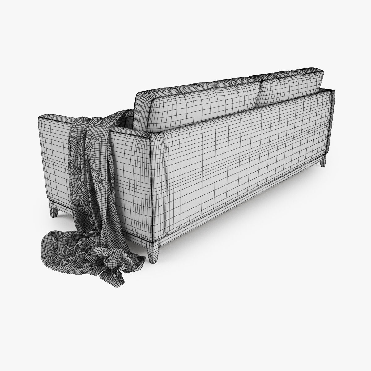 Crate and Barrel Taraval 2 Seat Sofa 3D model_9