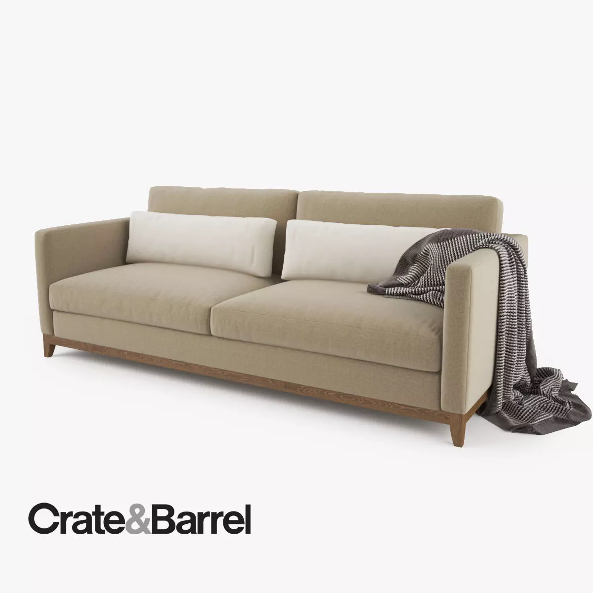 Crate and Barrel Taraval 2 Seat Sofa 3D model_0