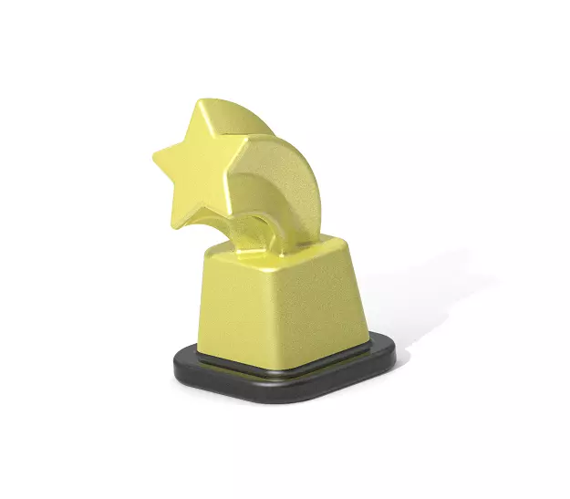 Classic Star Trophy 3D print model_0